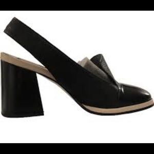 MaxMara Slingback Stacked Block Heel Sz 39/9
